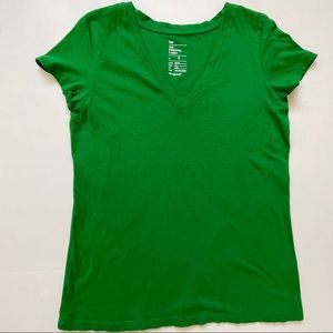Gap V neck T-shirt in Clover Green